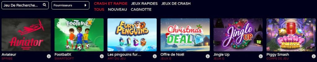 Boom Bang Casino mini jeux